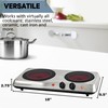 OVENTE Countertop Infrared Double Burner, 1700W Electric Hot Plate and