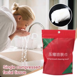 Compressed Towels - 20X Cotton Washcloths Compressed Towels for Face,Lightweight Highly Absorbent Tissue Individually Wrapped for Beach, Outdoor Camping