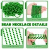 100 PCS St Patricks Day Beads Necklace, Mrdi Gras Beads