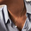 VIROMY Simple Gold Cross Necklace for Women 18K Gold Plated
