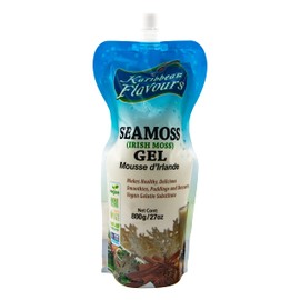 Premium Irish Sea Moss Gel (27.00 Oz) | Wildcrafted | Non GMO | 100% Natural | Vegan | Ready to Use | Squeezable Pouch | Perfect for Culinary Use - Smoothies and Desserts | Agar