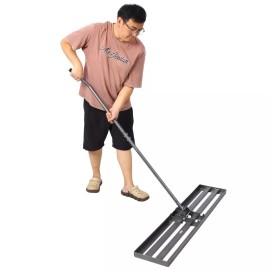 G&H 48"×10" Lawn Leveling Rake Tool Leveling Soil Sand Dirt Surfaces Fertilizer 7ft