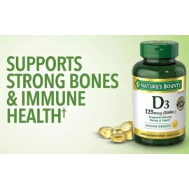Vitamina D3 125 Mcg, 400 Softgels Nature's Bounty