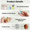8 PCS Mini Vase Magnets for Fridge, 3D Design Small