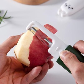 2 in 1 Vegetable Peeler And Knife Set with Safety Cover – Stainless Steel Potato Peeler, Fruit Peeler, Carrot Peeler, Cucumber Slicer – Camping & Travel