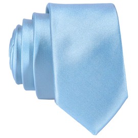 DonDon men's slim tie, 5 cm, plain, matt, shiny and striped. -