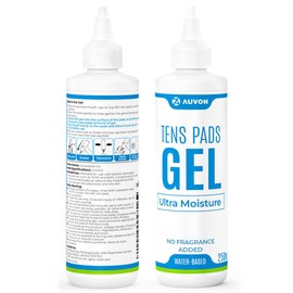 AUVON AUVON Professional Conductive Gel Specialized for TENS Unit Pads, Odorless Electrode Gel with Optimal Hydration for Muscle Stimulator & EMS Pads, Skin-Friendly & Water-Based for Safe Use, 2 x 250ml