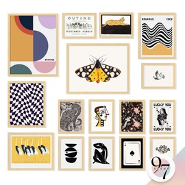 97 Decor LARGE 11x14 Vintage Eclectic Wall Art Prints - Large Eclectic Prints For Wall Decor, Unique Funky Decor Aesthetic Pictures, Maximalist Decor Mid Century Modern Wall Gallery For Home (Unframed)