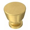 Brainerd Pedestal P42252W-117-C 1-1/8-in Brushed Brass RoundCabinet Knob 12 Pcs