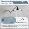 BRIGHT SHOWERS High Pressure Shower Head, 6 Inch Rain Shower