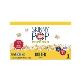 SkinnyPop Popcorn, Butter Microwave, 2.8oz, 12 Boxes (3 Bags per Box)