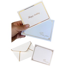 HIROMARE Message Card, Mini, Birthday Card, Adult, Stylish, Letter Set, Simple, Greeting Card, Birthday, White (Happy Birthday)