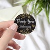 Black and Gold 60th Birthday Party Thank You Stickers -