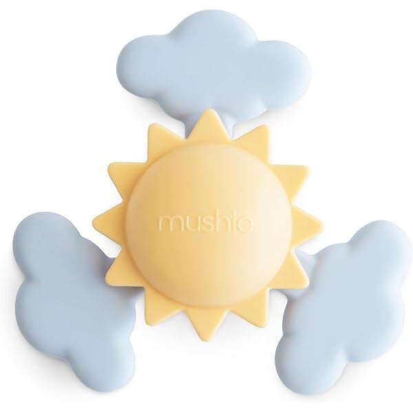 mushie Sunshine Suction Spinner Toy | Toddler Sensory Toys for