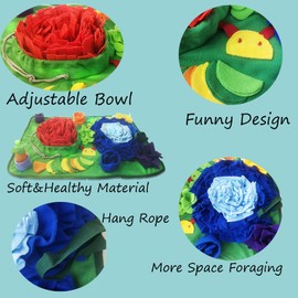 Snuffle Mat Dogs 31.5"x19.7" Large Pet Feeding Mats Puppy Sniffing Pad,Cat Doggies Interactive Puzzle Toys for Multiple Breeds Encourages Natural Foraging Skills,Training (Sea Orange(31.5"x19.7")