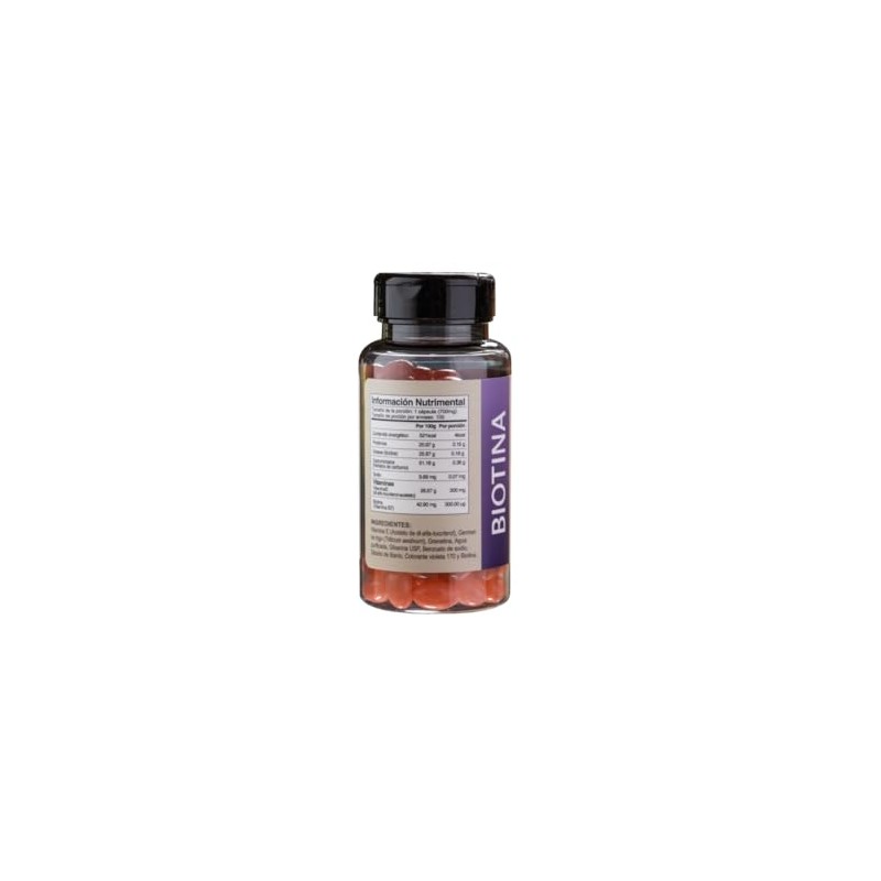 Biotina con Vitamina E, 100 Cápsulas de 700 mg