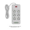 Power Strip 6 Outlets 4 USB 2 Type C Ports