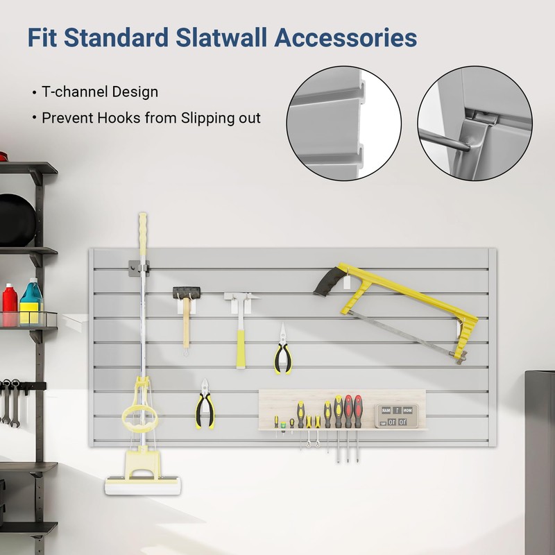 Neoaider Slatwall Panel 4 FT x 2 FT, Interlocking Slat