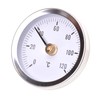 Aqbau® Insertion Thermometer Diameter 63 mm, Bimetal Thermometer 0-120°C -