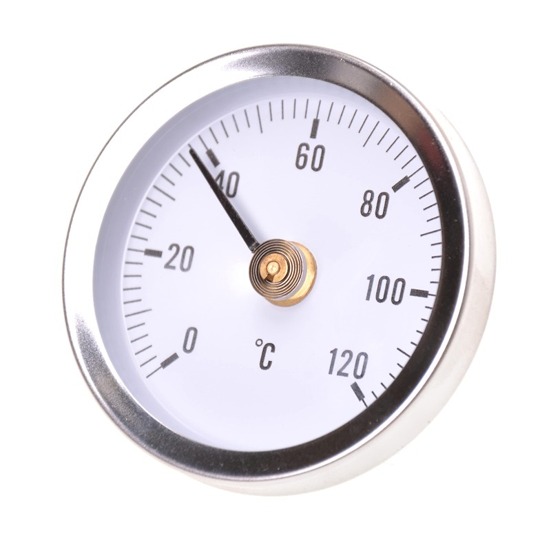 Aqbau® Insertion Thermometer Diameter 63 mm, Bimetal Thermometer 0-120°C -