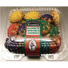 San Paolo Cookies - Rainbow Sprinkles Cookies - 16oz - 2 Packs