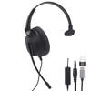 USB C Headset with Mic for PC, USB & 3.5mm,