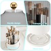 Soporte para brochas de maquillaje con tapa, giratorio de 360°
