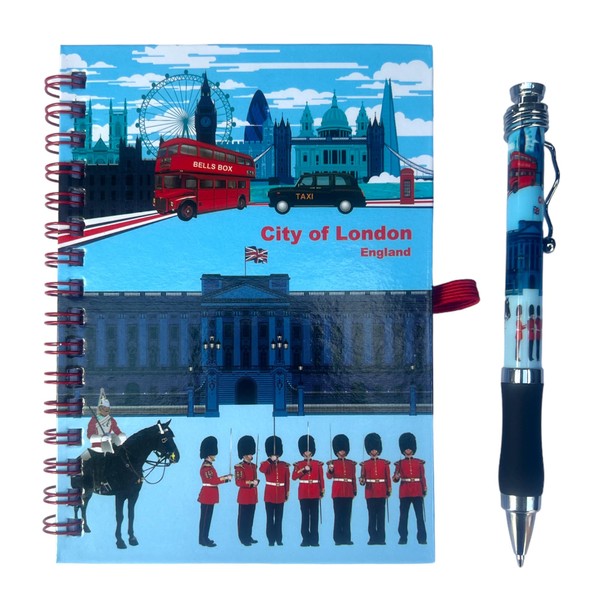 Bells Box 1 x A5 London Notebook and Matching Pen