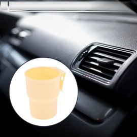 RATCHROLL 1 Pcs Universal Car Trash Can Hanging 3.9" Width 4.7" Height Trash Bin Beige Plastic