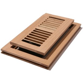 Decor Grates WLF412-U Floor Register, Single, Unfished Oak