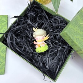 500g Black Shredded Tissue Paper for Gift Boxes & Hampers, Soft Hamper Filling and Packaging Filler, Shreds Stuffing Paper Suitable Party Baby Shower Graduation Housewarming ect