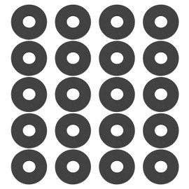 Create idea 100pcs M6 Rubber Flat Washer 19.5x6.7x1.5mm Sealing Spacer Gasket Ring Rubber Grommets Washers for Faucet Pipe Water Hose Fastener Bolt Black