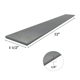 8-Pack 1095 High Carbon Steel Blanks 12"x1.5"x0.12" for Knife Making - Professional Grade Knife Making Supplies, Perfect for Full Tang Blades & Tactical Knives