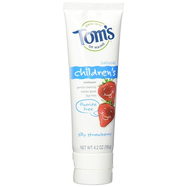 Tom's of Maine, Natural Flouride Free Toothpaste for Children, Silly Strawberry, .4.2 oz
