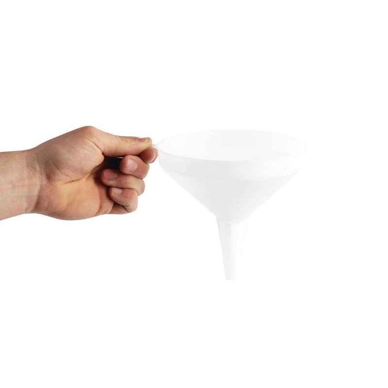 Kristallon K508 Plastic Funnel, 6", White