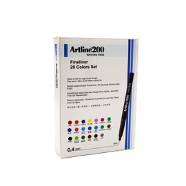 Artline 200 Fineliners Technical Drawing Pens - Pack 20