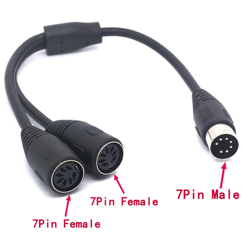 OpenII 7 Pin DIN Splitter Cable 7 Pin Male to