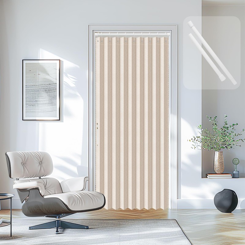 AJAZZ Set: Curtain Rods No Drilling (38-53" W Adjustable Range)