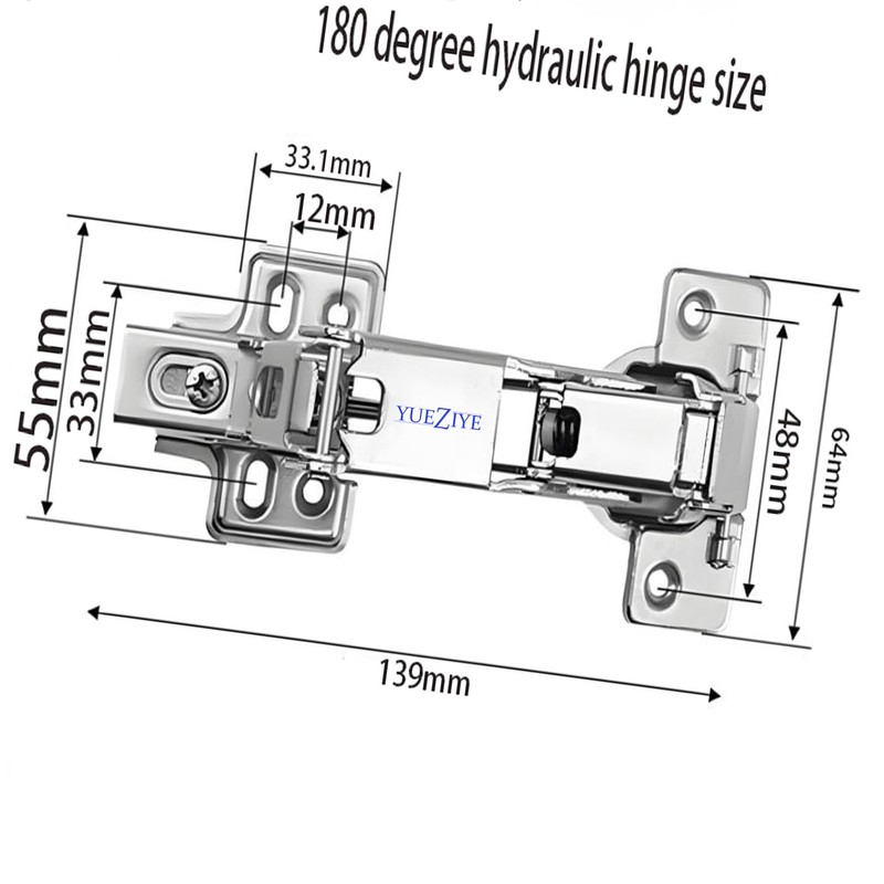 Fully Covered Cabinet Hinge - (4-Piece Set) 180 °/175 Large