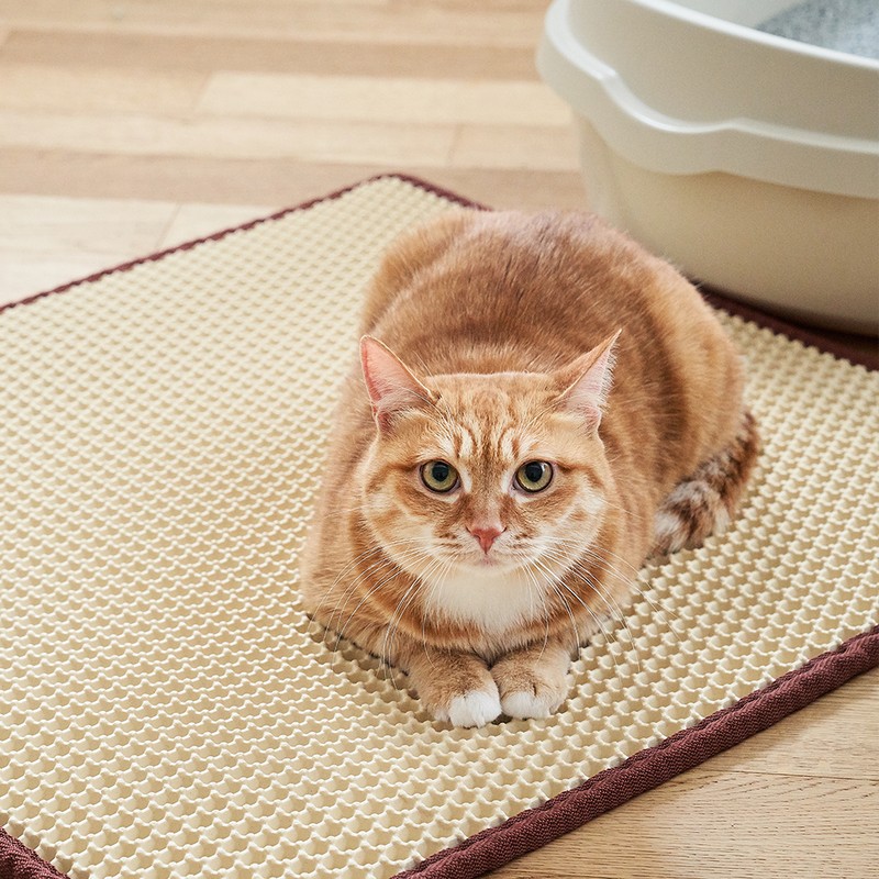 PETHROOM [Pesroom] Clean Up Mat (Large/Beige) Cat Litter Box Sand