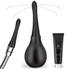 SewXew Enema Bulb Anti Backflow Anal Douche Kit with Lube