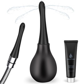 SewXew Enema Bulb Anti Backflow Anal Douche Kit with Lube for Men&Women