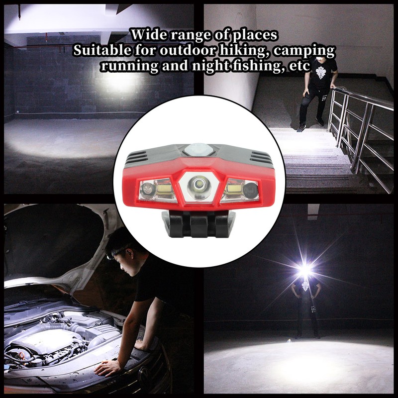 COB LED Headlamp High Brightness Dual Modes Waterproof Rechargeable Headlight