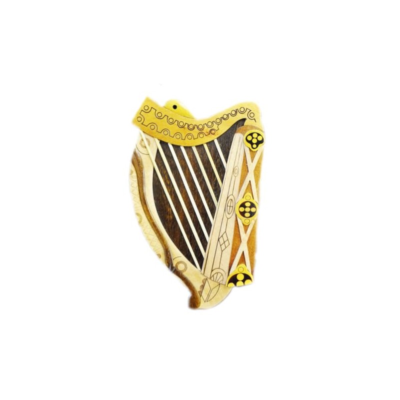 Royal Tara Wooden Irish Harp Plaque Designed Intarsia Product 200Mm