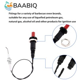 BAABIQ 11.8” Gas Grill/Range/Heater/Grill Spaker Long Propane Push Button Piezo Igniter Kit Generator Ignition Set of 2