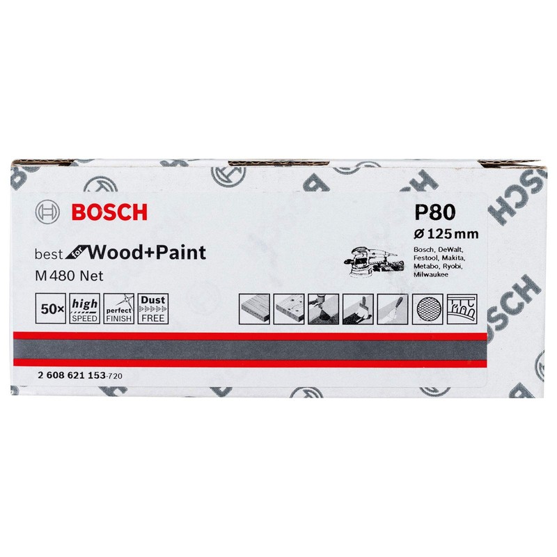 Bosch Professional set of 5 sanding sheets M480 Best suited