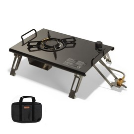 Naturehike Desktop & Embed Folding Single-Burner Gas Stove,13,648BTU Portable Gas Stove with Carrying Handle, Electronic Ignition Outdoor Camping Cooking Stove