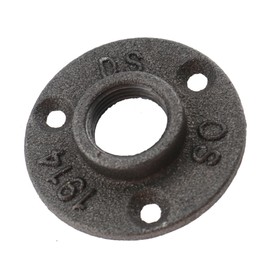 2Pcs Malleable Iron Pipe Fittings Wall Floor Flange Rusty Industrial 3/4'' BSP