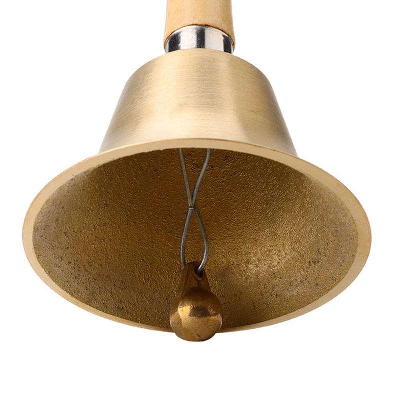 Hand bell, table bell with wooden handle, hand bell, classic