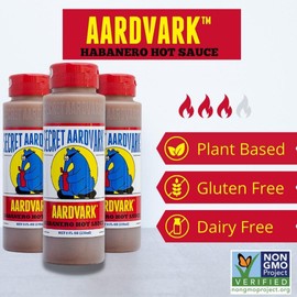 Secret Aardvark Hot Sauce Variety Pack – Drunken Jerk, Drunken Garlic, and Habanero Hot Sauce, Low Carb, Gluten-Free Hot Sauce & Marinade Gift Set – 8 fl oz 3 Pack